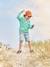 Sweat garçon zippé à capuche motif poitrine blanc chiné+ocre+rouge+turquoise 14 - vertbaudet enfant 