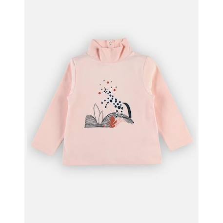 Bébé-T-shirt, sous-pull-T-shirt-T-shirt col roulé imprimé licorne en coton BIO