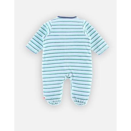 Pyjama dors-bien en velours rayé BLEU 2 - vertbaudet enfant 