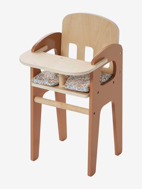 Chaise haute pour poupon en bois FSC® blanc+bois 12 - vertbaudet enfant 