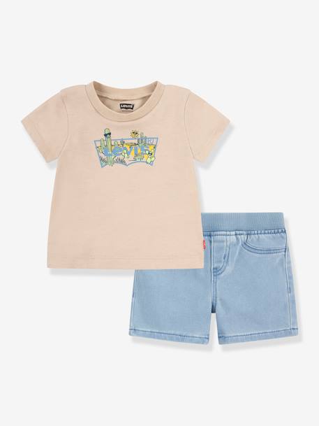 Ensemble bébé T-shirt + short LVB Solid Full Zip Hoodie Levi's® beige 5 - vertbaudet enfant 