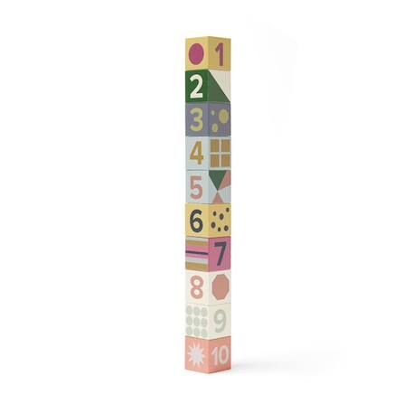 Cubes bois 10 pcs Edvin - Chiffres - Kids Concept BEIGE 3 - vertbaudet enfant 