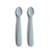 Lot de 2 cuillères bébé silicone bleu - Apprentissage repas - Mushie BLEU 1 - vertbaudet enfant 