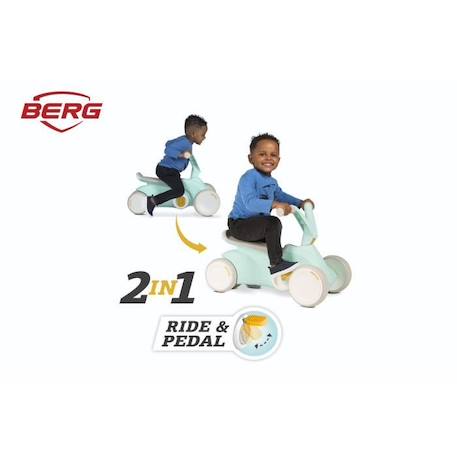 Kart à pédales pour enfants BERG GO² Mint - Mixte - 10-30 mois - Poids 2kg BLEU 2 - vertbaudet enfant 