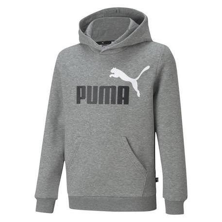 Sweat à Capuche Enfant Puma Col Big Logo GRIS 1 - vertbaudet enfant 