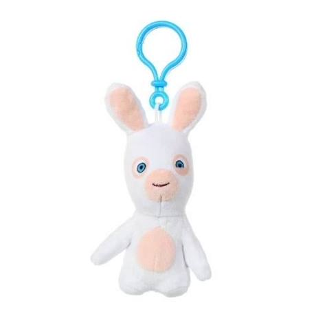 Fille-Gipsy Toys  - Lapins Crétins porte-clés bouche fermée - 10 cm - Blanc