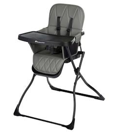 Puériculture-Chaise haute, réhausseur-BEBECONFORT LILY Chaise haute bébé, ultra compacte et légère, confort optimal, de 6 mois à 3 ans, jusqu'à 15 kg, Tinted Gray