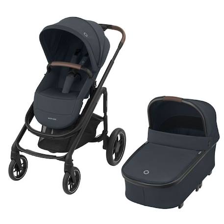 MAXI-COSI poussette Duo combinée Plaza Plus, de la naissance à 4 ans (22kg), Nacelle incluse, Confortable, Essential Graphite GRIS 1 - vertbaudet enfant 