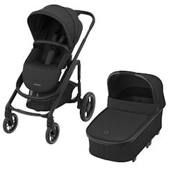 MAXI-COSI poussette Duo combinée Plaza Plus, de la naissance à 4 ans (22kg), Nacelle incluse, Confortable, Essential Black  - vertbaudet enfant