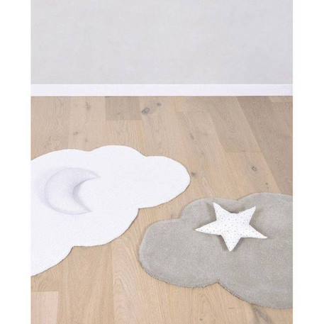 Tapis Coton Forme Nuage (gris Foncé) par Lilipinso - 67 x 100 cm - GRIS - 67 x 100 cm GRIS 2 - vertbaudet enfant 