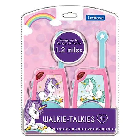 Talkie-Walkies Licorne - LEXIBOOK - Portée 4km - Fonction lumière morse - Design Licorne ROSE 2 - vertbaudet enfant 