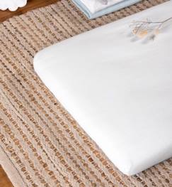 Linge de maison et décoration-Linge de lit bébé-Drap housse Coton Bio Jersey- Berceau (Blanc - 50 x 83 cm)