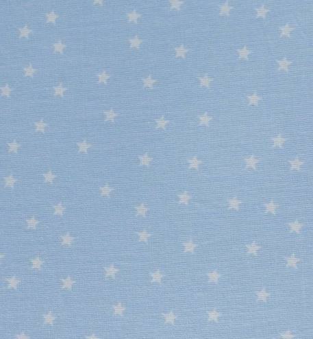 Drap housse Coton Bio motifs Etoiles - Berceau/landau (Bleu ciel - 50 x 100 cm) BLEU 4 - vertbaudet enfant 