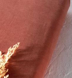 Chambre et rangement-Literie-Alèse Drap Housse Berceau Imperméable Jersey  TENCEL™ (Terracotta - 50 x 83 cm)