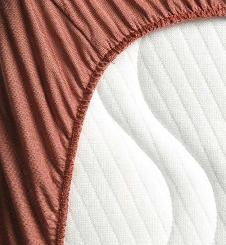 Alèse Drap Housse Berceau Imperméable Jersey  TENCEL™ (Terracotta - 50 x 83 cm) ROUGE 3 - vertbaudet enfant 