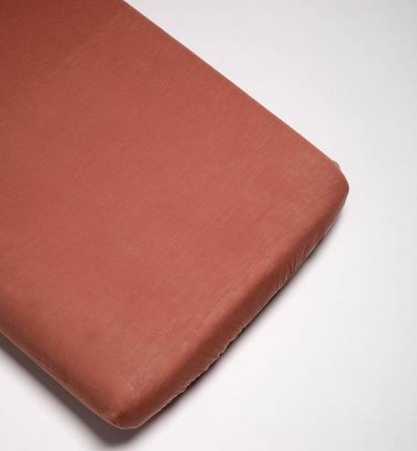 Alèse Drap Housse Berceau Imperméable Jersey  TENCEL™ (Terracotta - 50 x 83 cm) ROUGE 2 - vertbaudet enfant 