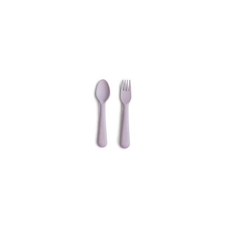 Cuillère et fourchette bébé Violet - Apprentissage repas - Mushie VIOLET 1 - vertbaudet enfant 
