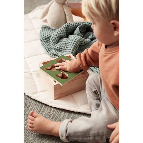 Boîte à formes en bois Edvin - Kids Concept BEIGE 2 - vertbaudet enfant 