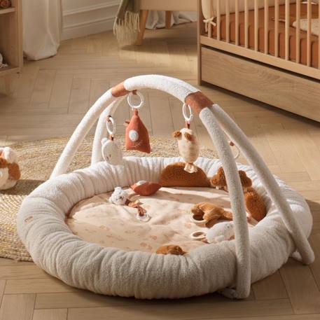 Tapis d'éveil ours en bouclette beige BEIGE 2 - vertbaudet enfant 