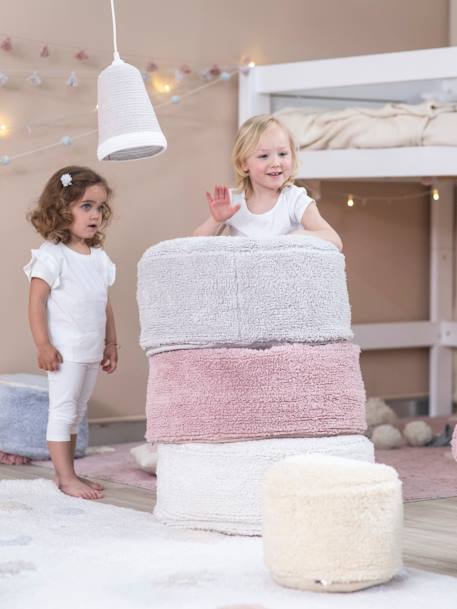 Pouf chill - bleu grisé+gris perle 2 - vertbaudet enfant 