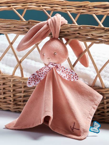Doudou lapin Lapinoo 30 cm - beige+blanc+orange 21 - vertbaudet enfant 