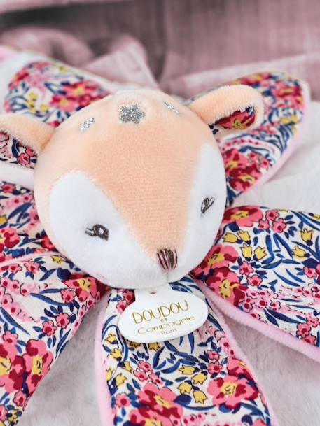 Doudou pétale 27cm boh'aim - DOUDOU ET COMPAGNIE faon rose+lion jaune 2 - vertbaudet enfant 