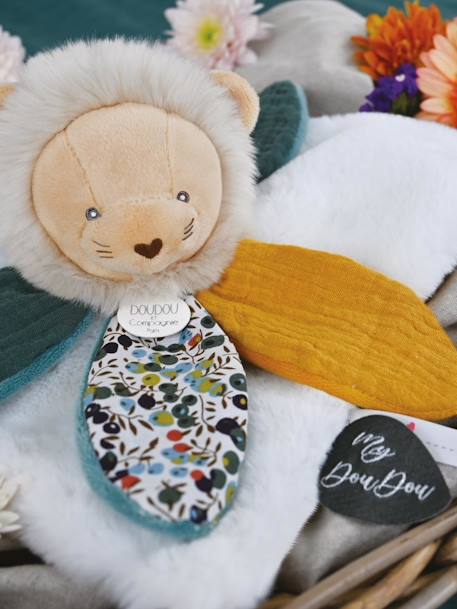 Doudou pétale 27cm boh'aim - DOUDOU ET COMPAGNIE faon rose+lion jaune 7 - vertbaudet enfant 