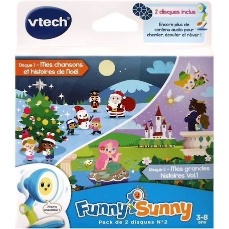 VTECH Funny Sunny - Pack 2 Disques N°2 - Histoires et chansons de Noël et Grandes histoires volume 1 - 3 à 8 ans ORANGE 6 - vertbaudet enfant 