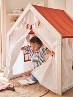 Idées cadeaux bébés et enfants-Jouet-Jeux d'imitation-Tentes et tipis-Tente maison en tissu et bois FSC®