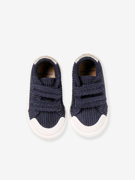 Baskets bébé fille textile scratchées marine 5 - vertbaudet enfant 