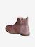 Boots enfant fille cuir à pompon zippées camel+rose 9 - vertbaudet enfant 