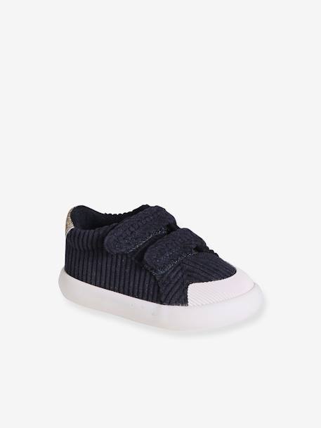 Baskets bébé fille textile scratchées marine 2 - vertbaudet enfant 