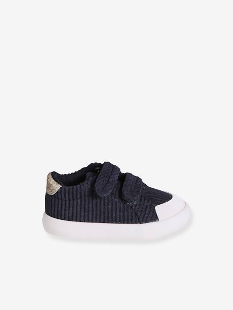 Baskets bébé fille textile scratchées marine 3 - vertbaudet enfant 
