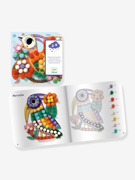 Coffret de collage Silhouettes et pompons - DJECO panachés 5 - vertbaudet enfant 