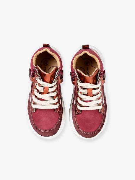 baskets lacées et zippées bordeaux 6 - vertbaudet enfant 