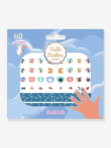 60 nails stickers - bleu+rose 1 - vertbaudet enfant 