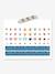 60 nails stickers - bleu+rose 2 - vertbaudet enfant 