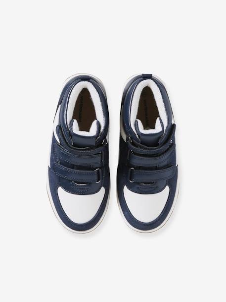 Baskets enfant garçon synthétique montantes à scratchs denim brut+noir 4 - vertbaudet enfant 