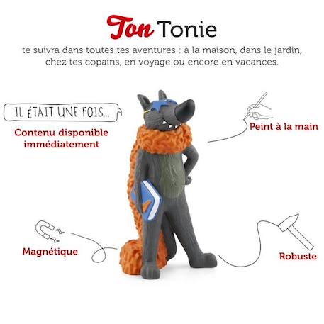 tonies® - Figurine Tonie - Les Contes Déglingués - Du Grand Méchant Loup - Figurine Audio pour Toniebox GRIS 2 - vertbaudet enfant 