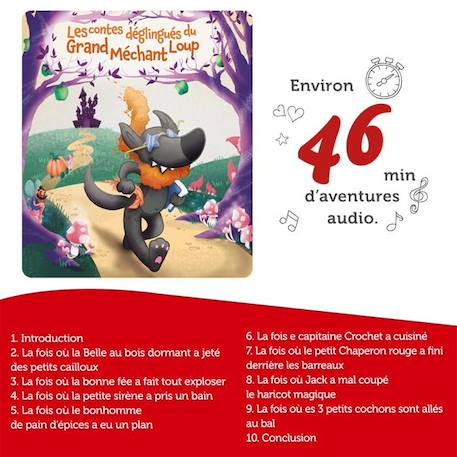 tonies® - Figurine Tonie - Les Contes Déglingués - Du Grand Méchant Loup - Figurine Audio pour Toniebox GRIS 4 - vertbaudet enfant 