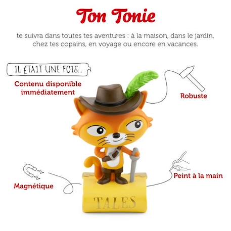 tonies® - Figurine Tonie -  Le Chat Botté - Figurine Audio pour Toniebox ORANGE 2 - vertbaudet enfant 