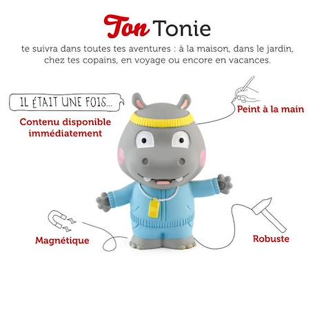 tonies® - Figurine Tonie - Mes Comptines Préférées - Pour Bouger - Figurine Audio pour Toniebox GRIS 2 - vertbaudet enfant 