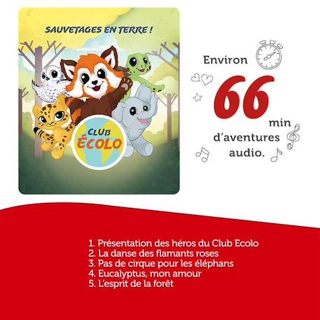 tonies® - Figurine Tonie - Club Écolo - Sauvetages En Terre - Figurine Audio pour Toniebox ORANGE 4 - vertbaudet enfant 