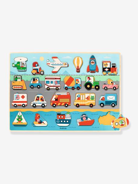 Puzzle Vroom en bois - multicolore 1 - vertbaudet enfant 