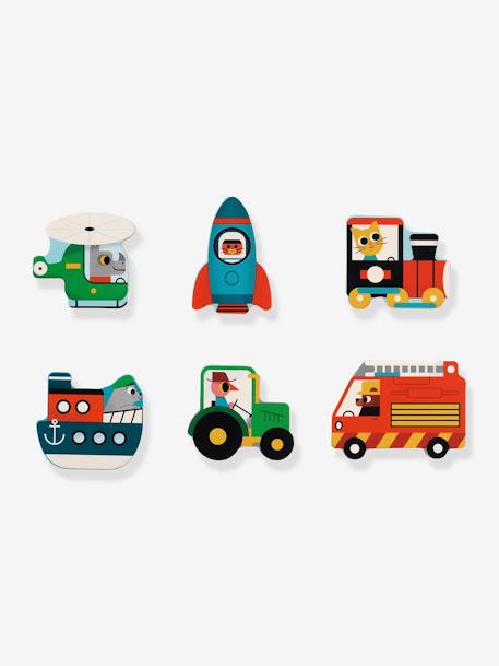 Puzzle Vroom en bois - multicolore 2 - vertbaudet enfant 