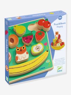 Idées cadeaux bébés et enfants-Puzzle d'encastrement et jeu d'équilibre "Puzz & Boom Happy" - DJECO