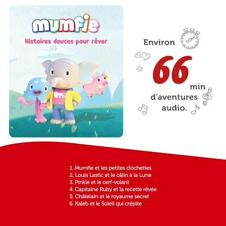 tonies - Figurine Tonie - Mumfie - Histoires douces pour rêver - Figurine Audio pour Toniebox GRIS 4 - vertbaudet enfant 