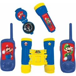 Jouet-Jeux éducatifs-Kit d'aventurier Super Mario - Talkie-Walkies, jumelles, lampe torche et boussole