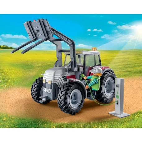 PLAYMOBIL - 71305 - Grand tracteur électrique - Country La vie à la ferme - 31 pièces BLEU 4 - vertbaudet enfant 