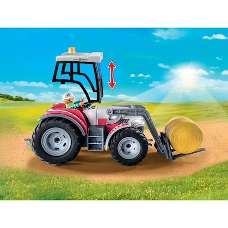 PLAYMOBIL - 71305 - Grand tracteur électrique - Country La vie à la ferme - 31 pièces BLEU 5 - vertbaudet enfant 